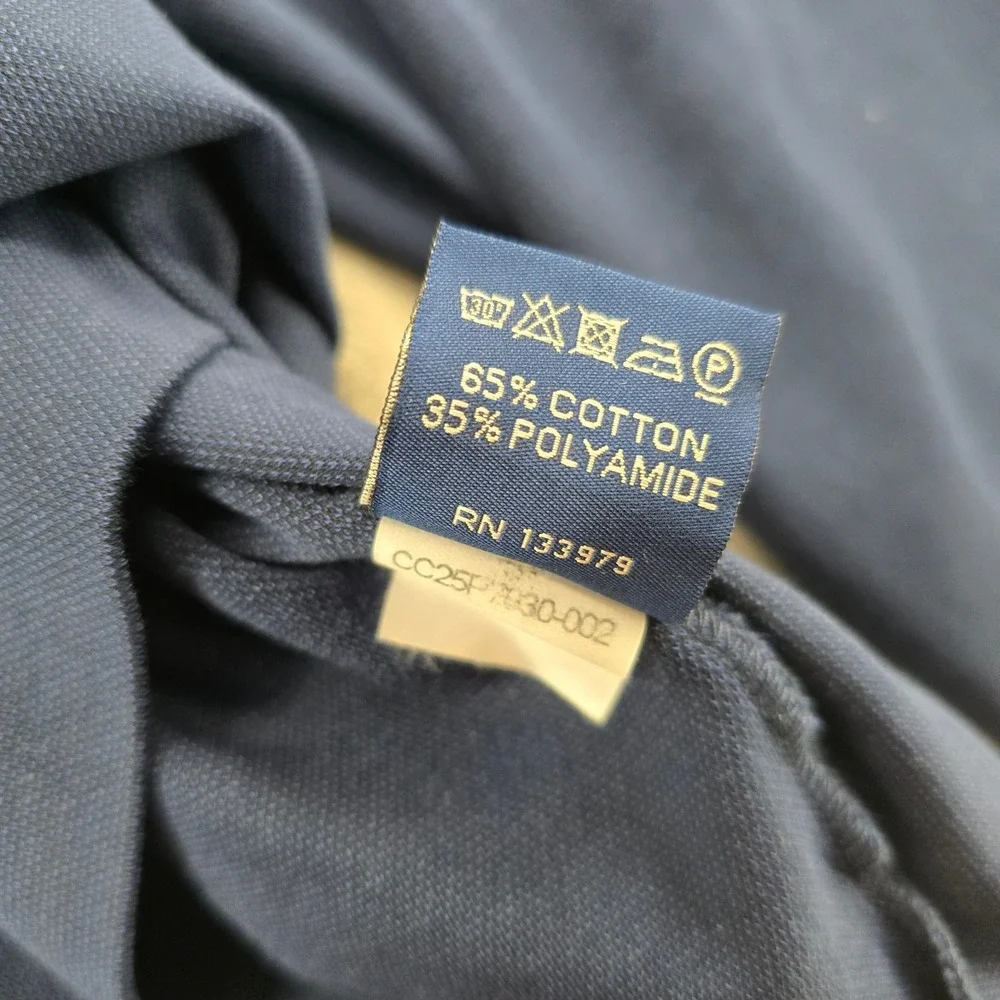 Masters Clubhouse Collection Quarter Zip Mens XL Navy Blue Made in Italy Logo